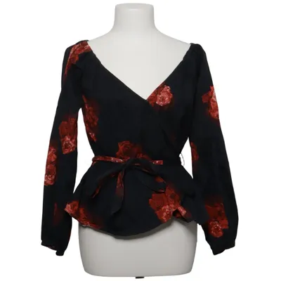 Wickelbluse (Schwarz, Rot, Mehrfarbig) von NA-KD Baumwolle