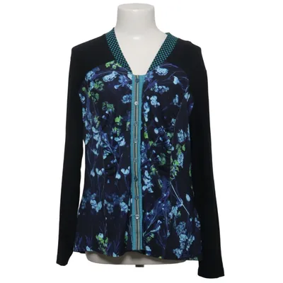 Bluse (Sort, Blå, Flerfarvet) fra Eva & Claudi Bomuld, Elastan, Polyester, Viscose