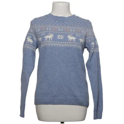 Pull de Noël (Bleu, Blanc) de Marie Lund Laine de mouton, Nylon