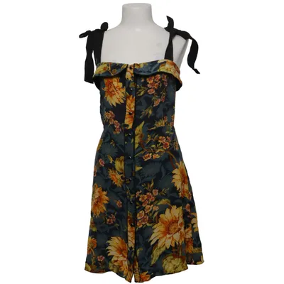 Jurk (Blauw, Geel, Meerkleurig) van Sandro Katoen, Polyester, Zijde, Viscose