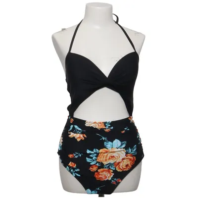 Swimsuit (Black, Multicolored) from Cupshe Elastane, Polyamide, Polyester
