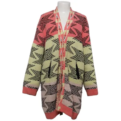 Cardigan (Pink, Yellow, Multicolored) from Delicatelove Acrylic, Alpaca wool, Elastane, Polyamide, Polyester
