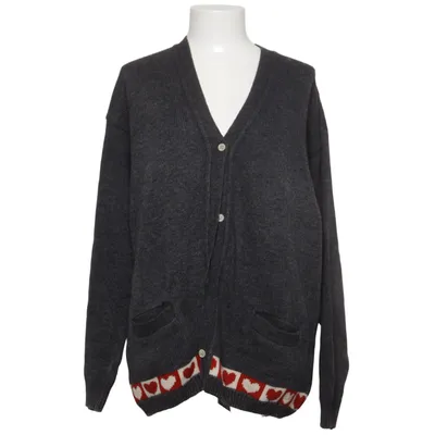 Cardigan (Gray, Red, White) from Donaldson Angora, Polyamide, Wool