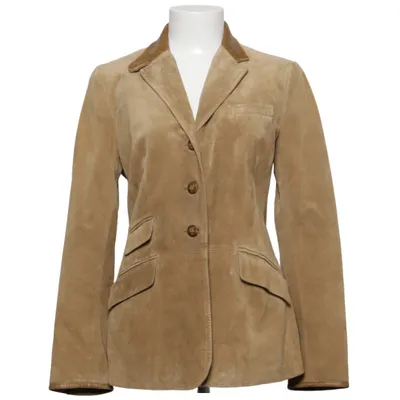 Leren blazer (Beige) van Ralph Lauren Cupro, Leer