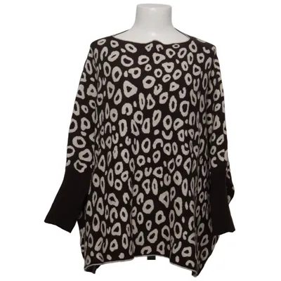 Pull-over (Marron, Blanc) de EuroModa Polyamide, Polyester, Viscose
