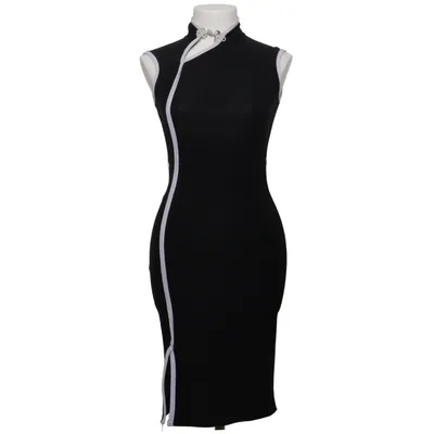 Kleid (Schwarz, Weiß) von Clockhouse Elasthan, Polyester