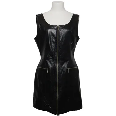 Jurk (Zwart) van Maxima Katoen, Leer, Polyester