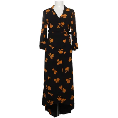 Slå-om-kjole (Sort, Orange) fra Ganni Viscose