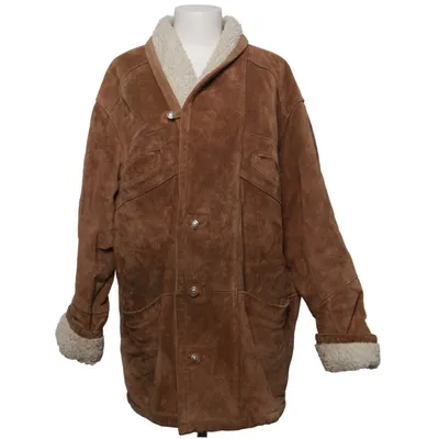 Shearling Jacke (Braun, Weiß) von C&A Leder