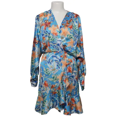 Wrap dress (Blue, Multicolored) from Estee Brown Elastane, Polyester