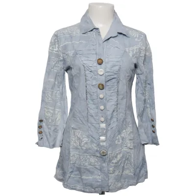Blouse (Blue, White) from Elisa Cavaletti Cotton, Elastane, Viscose