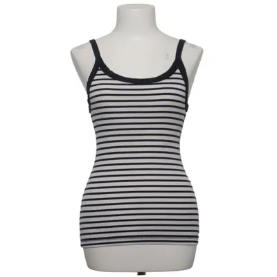 Tanktop  (Blå, Hvid) fra H&M Basic Bomuld, Elastan