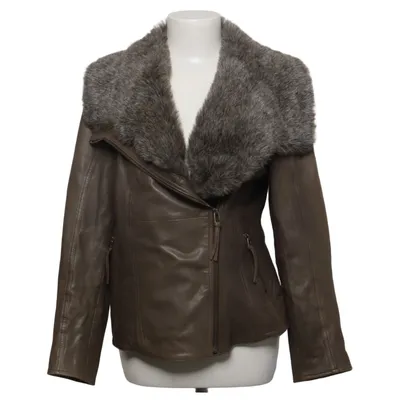 Bikerjacka (Beige) från Maura by Claudia Sträter Skinn, Polyester