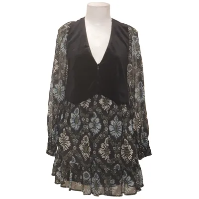 Jurk (Zwart, Blauw, Groen) van Zara Polyester