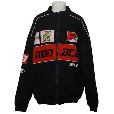 Bomberjacke (Schwarz, Rot, Mehrfarbig) von Fashion Nova Baumwolle, Polyester