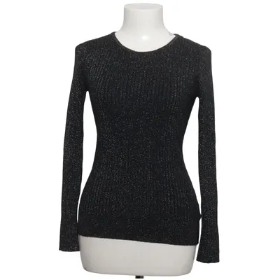 Blouse (Black, Silver) from Ebelieve Cashmere, Cotton, Metallic fiber, Viscose