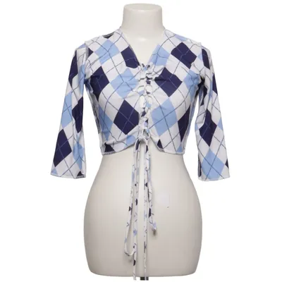 Crop top (Blue, White, Multicolored) from Omighty! Cotton, Elastane