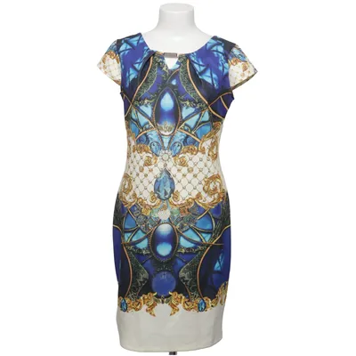 Dress (Blue, White, Gold, Multicolored) from Save Style Elastane, Viscose