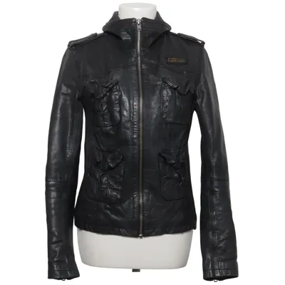 Läderjacka (Svart) från Superdry Skinn, Polyester