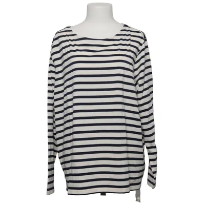 Long sleeve T-shirt (Blue, White) from Fiora Blue Cotton, Polyester