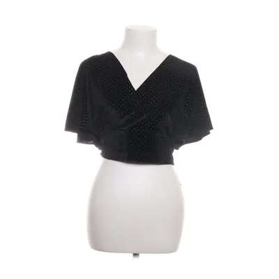 Blouse portefeuille (Noir) de 24Colours Élasthane, Polyester