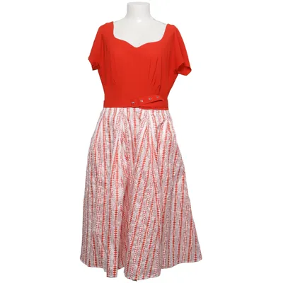 Klänning (Röd, Vit, Flerfärgad) från Miss Candyfloss Elastan, Polyester