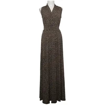 Maxi dress (Beige, Black) from Michael Kors Elastane, Polyester