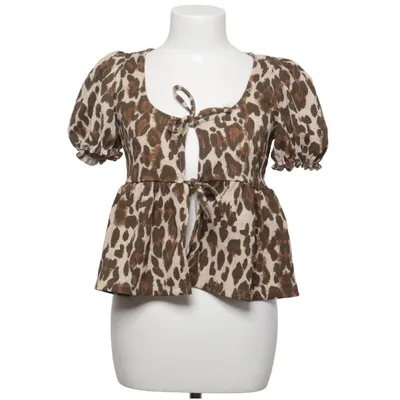 Peplum top (Brown, Beige) from Gina Tricot Elastane, Polyester