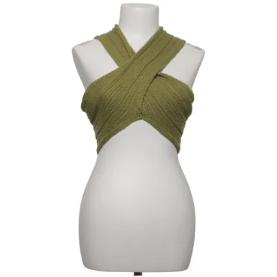Crop top (Green) from Pull & Bear Acrylic, Cotton