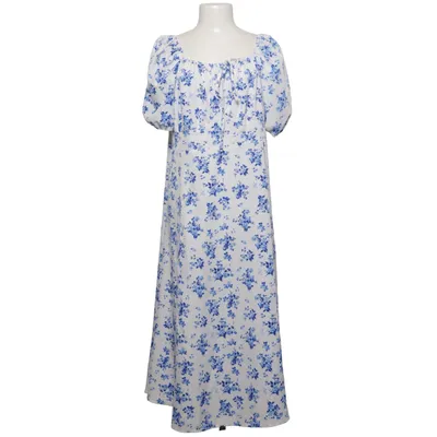 Maxikjole (Blå, Hvid) fra Shein Curve Elastan, Polyester