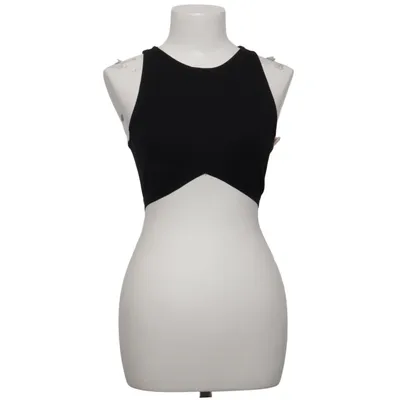 Crop top (Zwart) van The Girl Who Elastaan, Polyamide, Viscose
