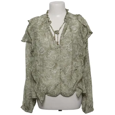 Bluse (Grøn, Hvid) fra Zara Polyester