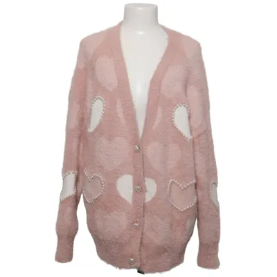 Cardigan (Pink, White) from Chicwish Acrylic