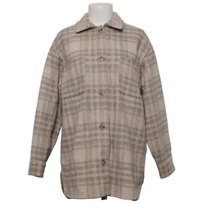 Overshirt (Beige, Gray) from Uniqlo Cotton, Recycled polyester, Viscose