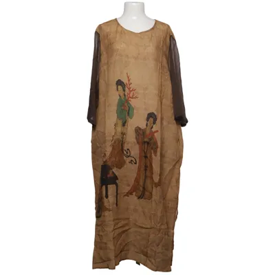Klänning (Brun, Flerfärgad) från Buykud Tencel