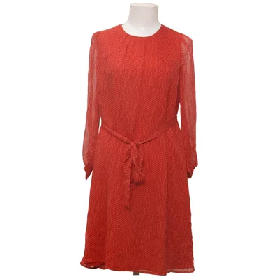 Klänning (Röd, Vit) från YMC Polyester, Silke
