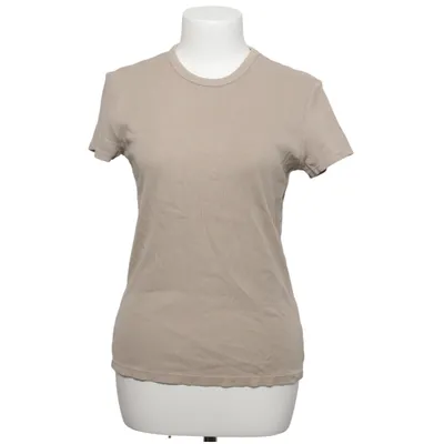 T-shirt (Beige) von Uniqlo Baumwolle, Elasthan, Viskose