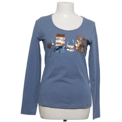 Langærmet t-shirt (Blå) fra River Woods Bomuld, Elastan