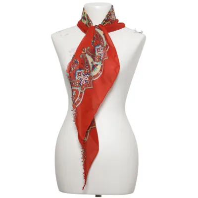 Shawl (Red, Multicolored) from Ayperi