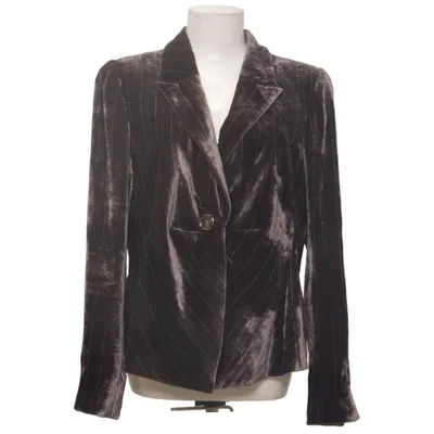 Blazer (Grau) von Giorgio Armani Seide, Viskose