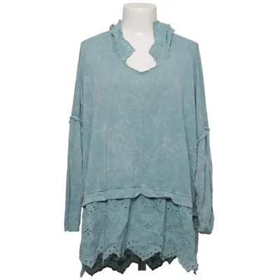 Capuchon sweater (Blauw) van Tredy Katoen, Viscose