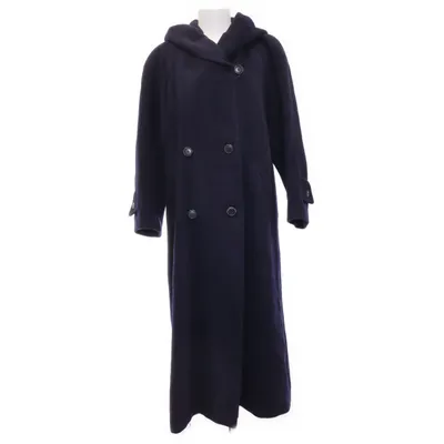 Manteau (Bleu) de Ravens Mohair, Polyamide, Laine