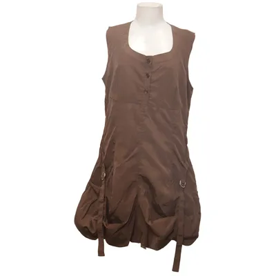 Robe (Marron) de Les Freres Polyamide, Viscose