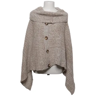 Poncho (White, Brown) from Laura Torelli Acrylic