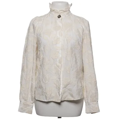 Blouse (Beige, White) from Sézane Organic cotton, Recycled polyester