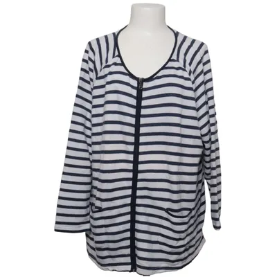 Cardigan (Blue, White) from Via Cortesa Cotton, Polyester