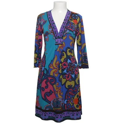 Dress (Blue, Multicolored) from Halé Bob Elastane, Polyester