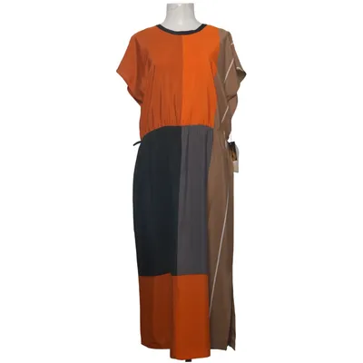 Kleid (Orange, Schwarz, Beige) von Lucie Linden Acetat, Polyester