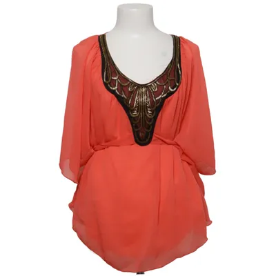 Blouse (Red) from 2B Bebe Polyester