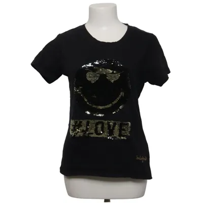 T-shirt (Zwart) van Smiley World Katoen